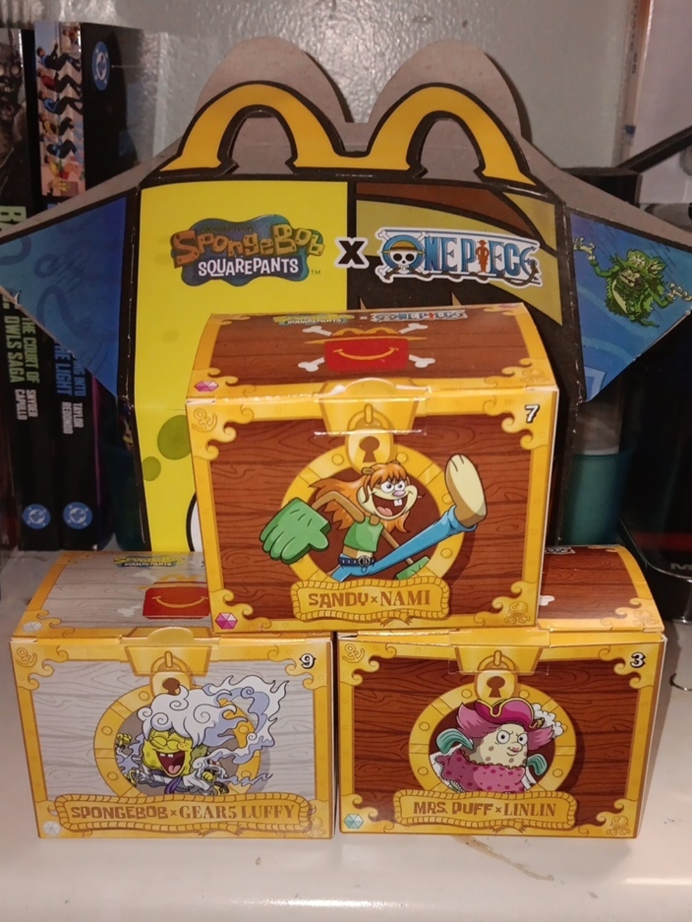 SpongeBob x One Piece McDonalds Toy 3 Set w/box